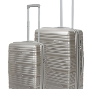VIP Matrix Champagne Set of 2 (S+M) Hard Luggage 55 & 66cm Check-in Trolley Bag